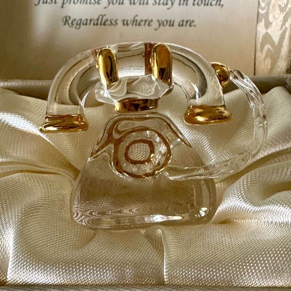 Miniature glass telephone w/gift box & “Keep In Touch” Poem | Perfect Condition - Picture 8 of 10